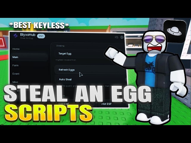 New Steal An Egg Script No Key Hack After Roblox Update — KEYLESS Autofarm & Instant Fast Steal