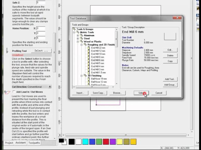 2D profiling tutorial, artcam tutorial