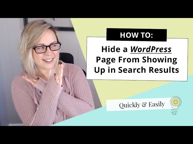 How to Hide A WordPress Page from Google Search Results [2020]