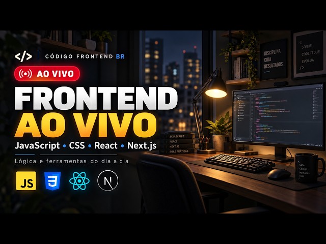 🔴 Programação Frontend Ao Vivo | JavaScript, CSS, React e Next.js
