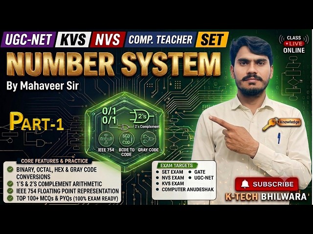 Informatics Assistant (IA) | Number System Class - 1 | Introduction to Number System By Mahaveer Sir