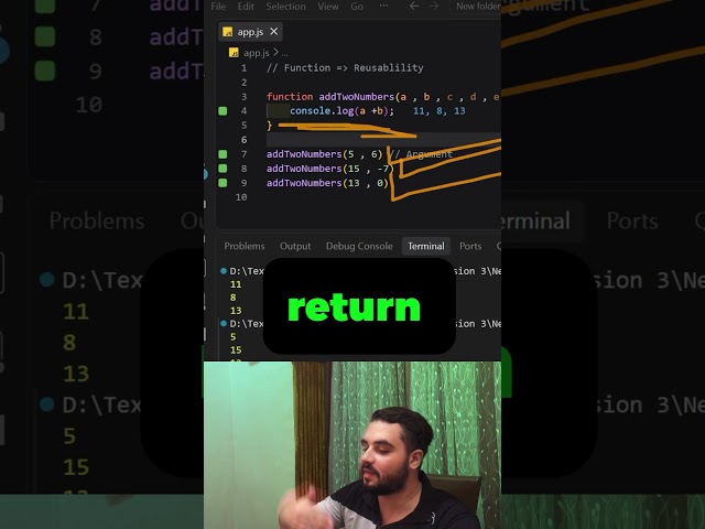 شرح Return Statement في JavaScript ببساطة | إزاي بترجع قيمة وتتخزن في متغير؟