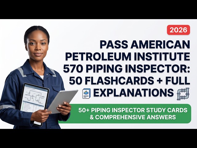 Pass the API 570 Exam Fast: 50 Piping Inspector Flashcards & Full Explanations!