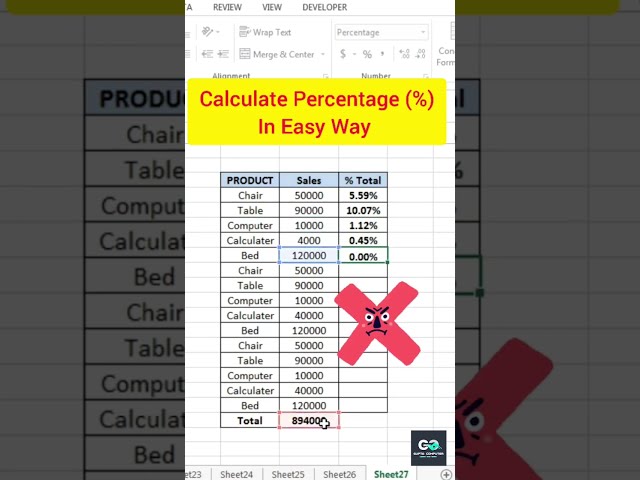 Excel Percentage Formula in 30 Seconds 🤯 | Calculate Percentage Easily in Excel Tips & Tricks