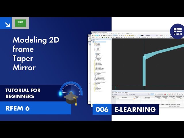 RFEM 6 تعليمي للمبتدئين | 006 النمذجة | إطار ثنائي الأبعاد | تناقص تدريجي | تناظر