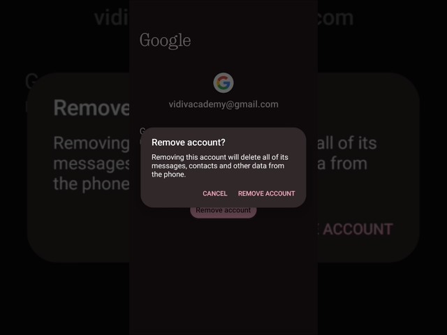 How to delete a Gmail account from android mobile #gmailaccount #delete #shorts