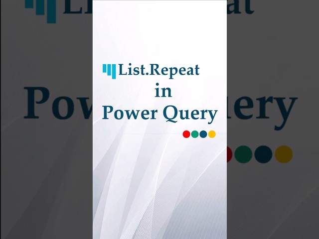 Power Query Hack: Repeat List Items Quickly!