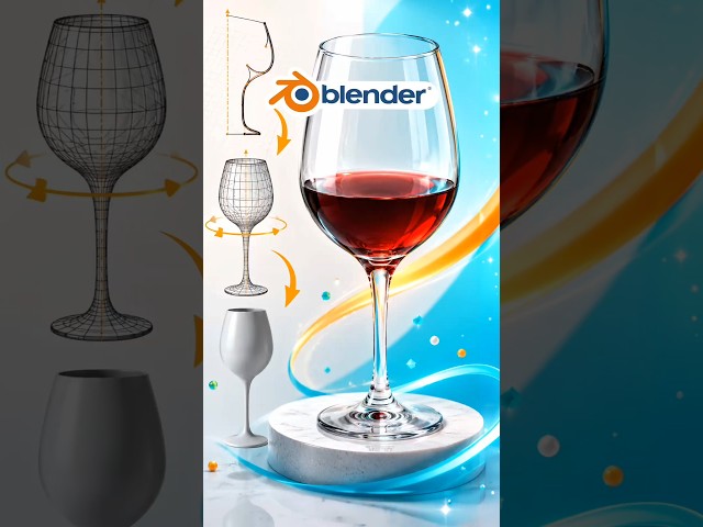 Screw Modifier-ல Wine Glass Createபண்ணலாம்!#shorts #blendertutorial #blender3d #tamil #blendertamil