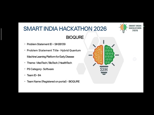 BioQure | Smart India Hackathon 2026 Submission (Team BioQure)