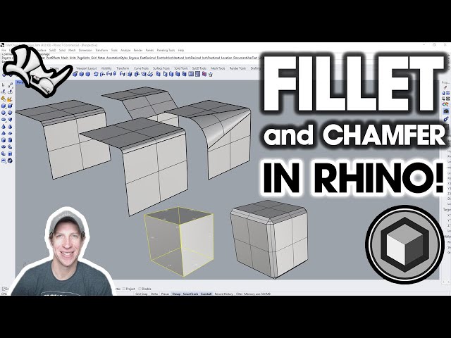 How to FILLET AND CHAMFER Edges in Rhino!