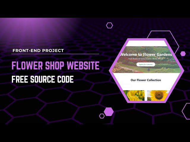 Flower Shop Website Using HTML, CSS & JavaScript | Responsive Frontend Project
