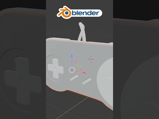 SUPER NINTENDO controller in Blender 3D