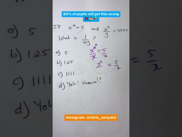 Hard quiz on exponents - Maths Practice ⁣⁣⁣⁣⁣⁣#mathstutor #maths #shorts