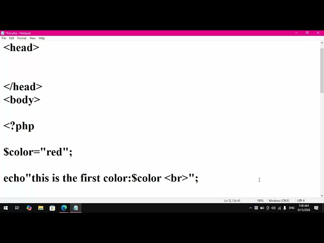 2nd class in php