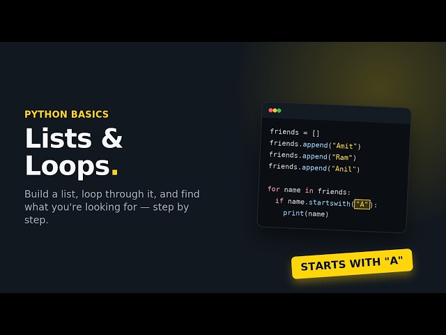 Python Lists & Loops: Find a Name That Starts With "A"