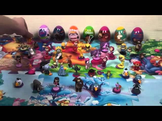 50SurpriseEggsMashaAndTheBearMinionsPetShopMyLittlePonyKinderSurpriseAngry
