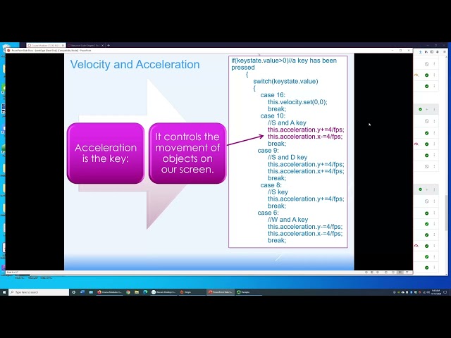 Apply Forces to 2D Vectors: Velocity, Acceleration, Gravity, Wind, and Mass