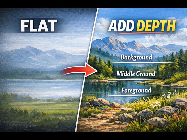 How to Create Depth in Acrylic Landscape Paintings Beginner Guide