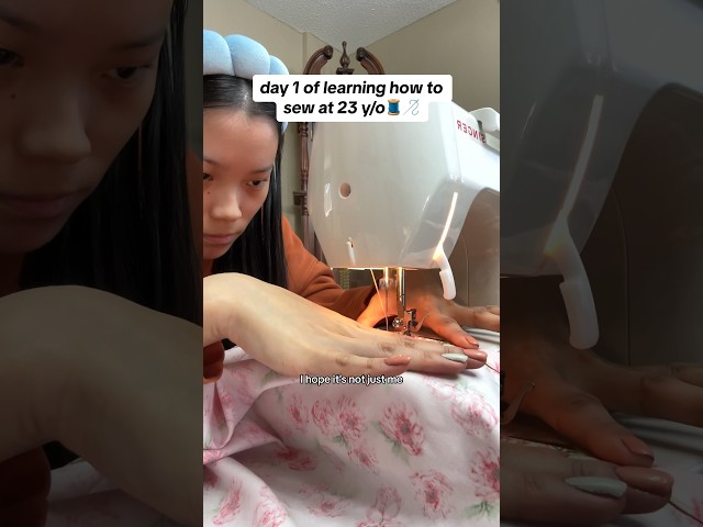 i tried sewing for the 1st time 🧵🪡😳