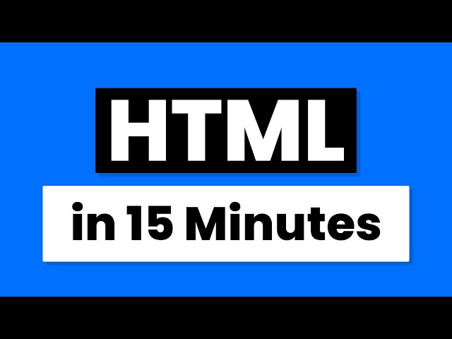 Learn HTML in 15 Minutes