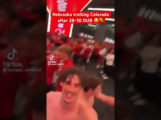 Nebraska plays Shedeur Sanders song after beating Colorado 28-10 WATCH UNTIL END😂 #nebraska #shorts
