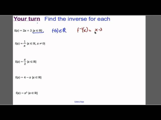 Functions - Inverses (L7) Core 3 Edexcel A-Level Maths