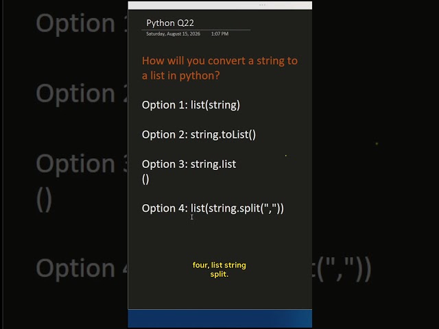 🐍 Python MCQ Challenge!