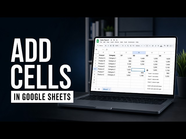 How to Add Cells in Google Sheets (Step-by-Step Guide for Beginners)