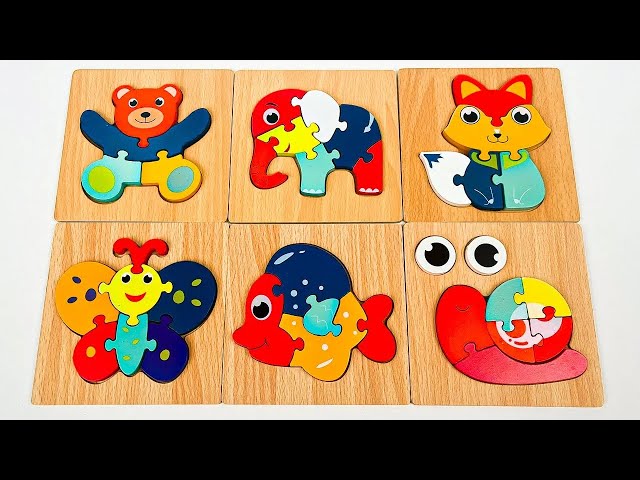 Best Learn Shapes with Animals Shape Matching Puzzle | Preschool Toddler Learning Kids Toy Video