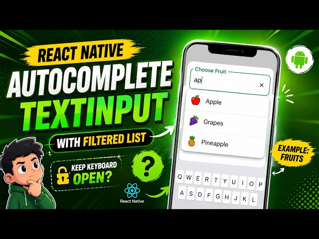 React Native AutoComplete TextInput Tutorial | Filter List & Keep Keyboard Open | IT WALA