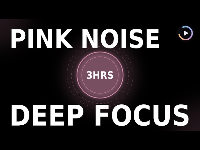 3-Hour Pink Noise Pomodoro Timer 50/10 for Deep Work & Focus & AHDG