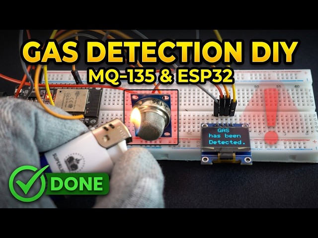 DIY Smart Air Quality & Gas Leak Detector (ESP32 + MQ-135 + OLED)