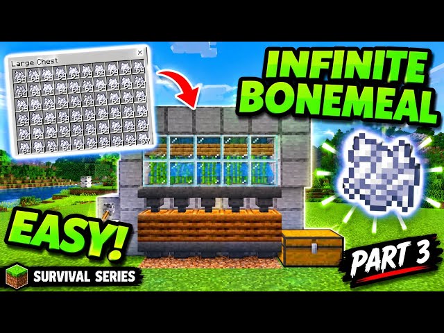 ​I Built an INFINITE Bone Meal Farm in Minecraft Survival! (Part 3)