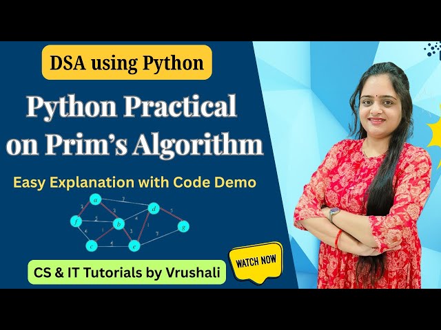 🚀 Prim's Algorithm in Python | Complete Practical with Easy Code