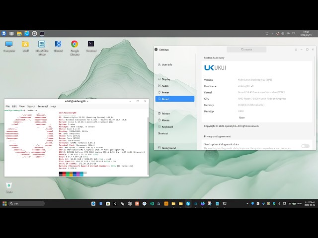 UKUI and UBUNTU 25.10 - WSL - Install UKUI desktop via UBUNTU and Windows 11 - GitHUB - YOUTUBE