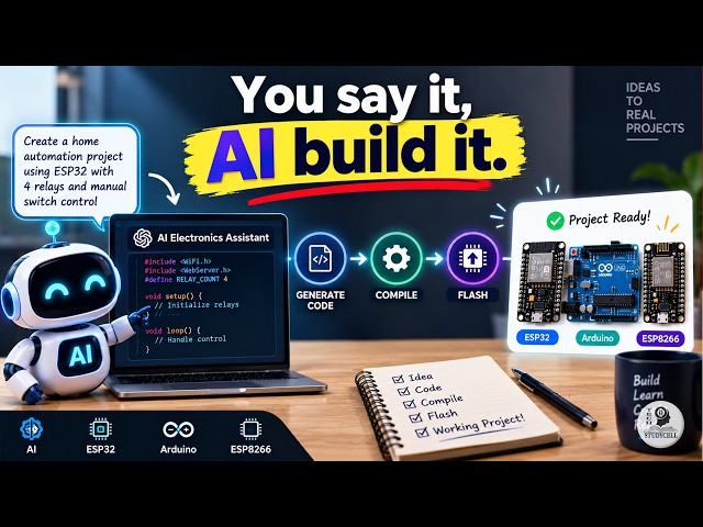 Build Electronics Project with AI 🤖 | Prompt, Generate Code & Flash with CodeCraft AI tool