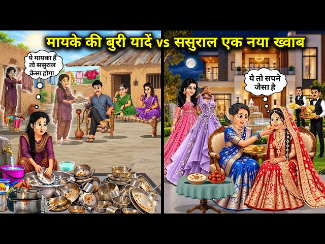 मायके की बुरी यादें vs ससुराल एक नया ख्वाब || Cartoon Videos || Bad memories of parents' home vs a 
