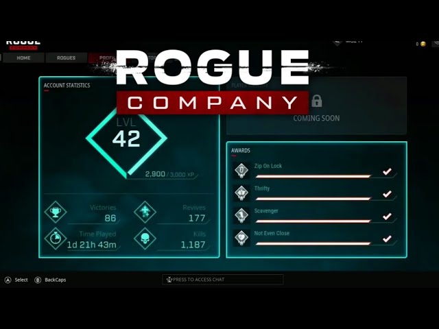 I have 1,100+ kills on Rogue - Rogue Company