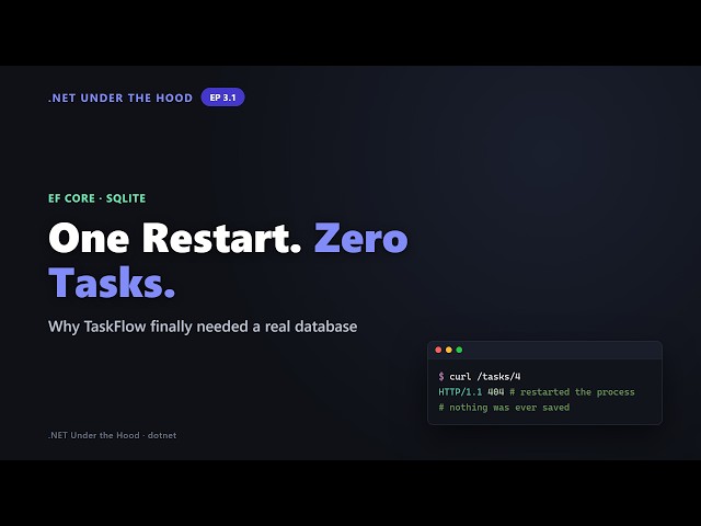 Restart the App, Lose Every Task: Fixing It With EF Core