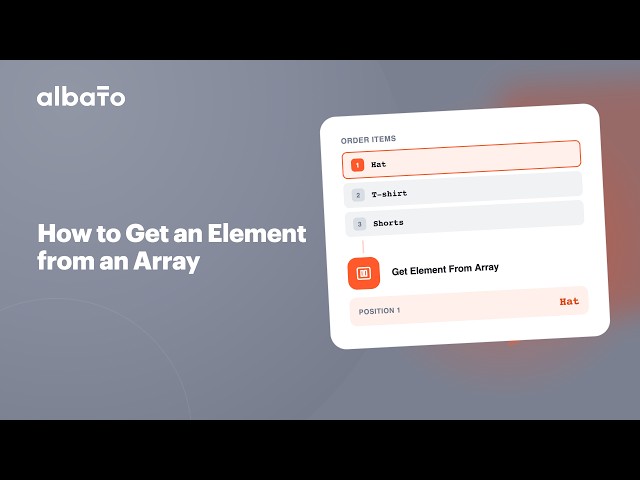 How to Get an Element From an Array in Albato