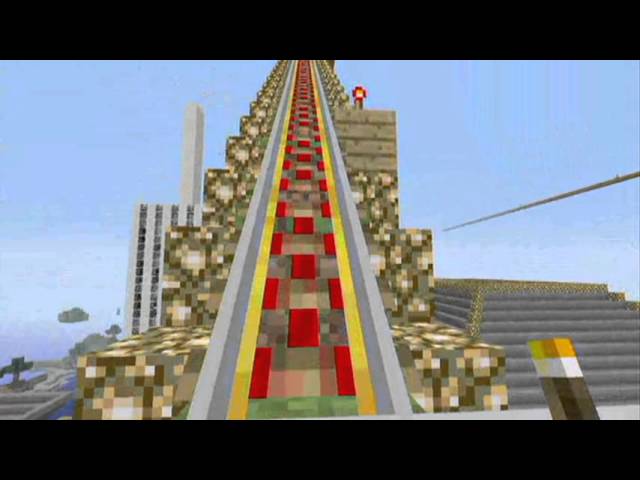 (Minecraft) my longest roller coaster i ever made