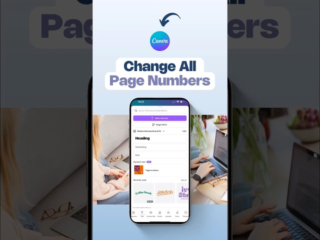 How to change ALL page numbers AUTOMATICALLY in Canva #canvatutorial
