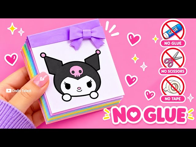 How to make cute hello kitty notebook 🎀 Paper craft/ Easy craft ideas/ DIY/ art and craft/ origami