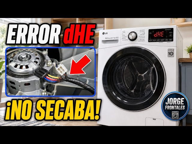 Lavasecadora LG marca error dHE y no seca | Falla en motor BLDC