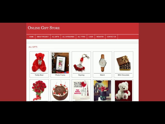 Online Gift Store | PHP and MySQL Project Source Code | PHP MySQL CRUD Project