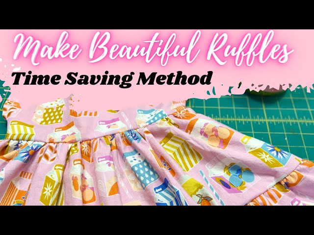 HOW TO MAKE RUFFLES USING YOUR SERGER, FAST WAY TO GATHER KNIT FABRIC FOR DRESSES, SEWING TUTORIAL