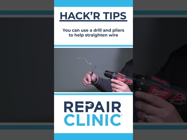 HACK'R TIPS - You can use a drill and pliers to help straighten wire