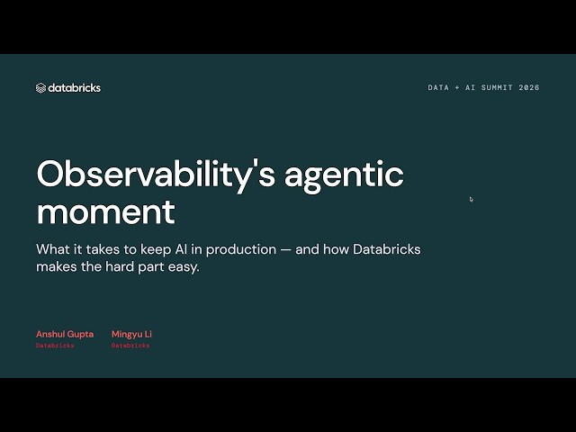 AI Observability in Production: Genie Code for Root Cause and Auto-Fix