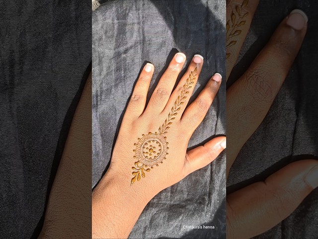 simple and easy back hand mehndi #henna #mehndi