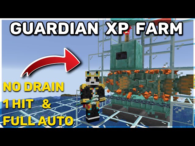 Minecraft Guardian XP Farm - AUTO/1 HIT - NO DRAIN  (1.18)